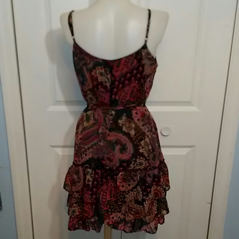 Boho Paisley XHILARATION Dress Size M - Picture 5 of 7